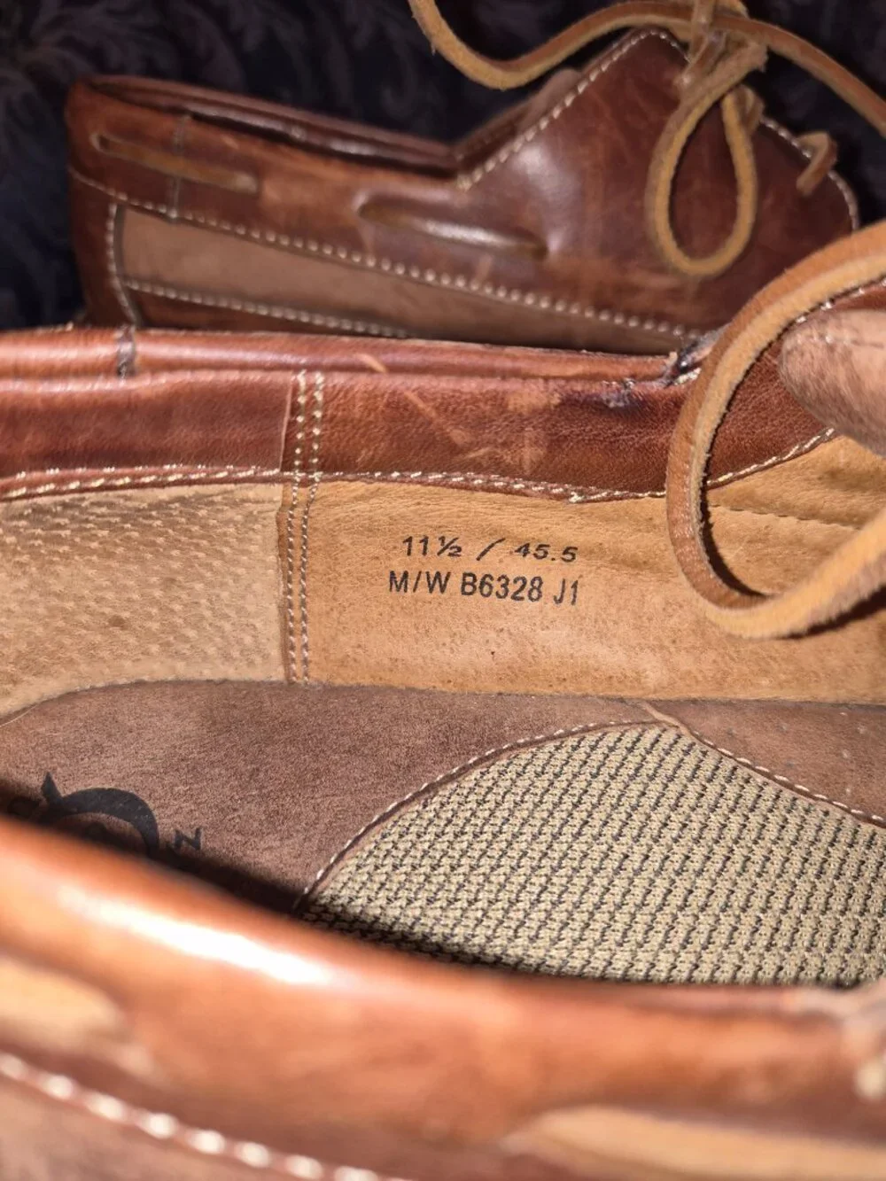 Mens Born Brown Leather boat shoes